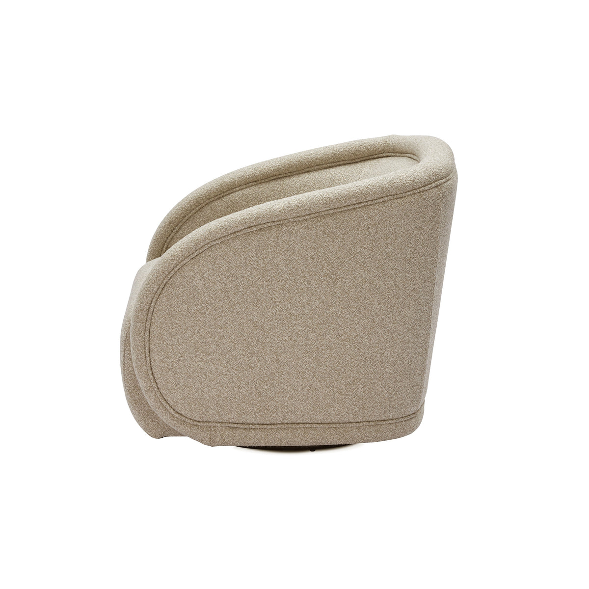 Alice Swivel Occasional Chair - Capella Sand | Matt Black Metal