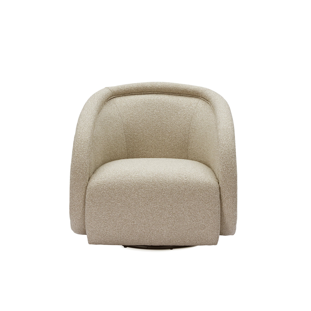 Alice Swivel Occasional Chair - Capella Sand (Crib 5) | Matt Black Metal