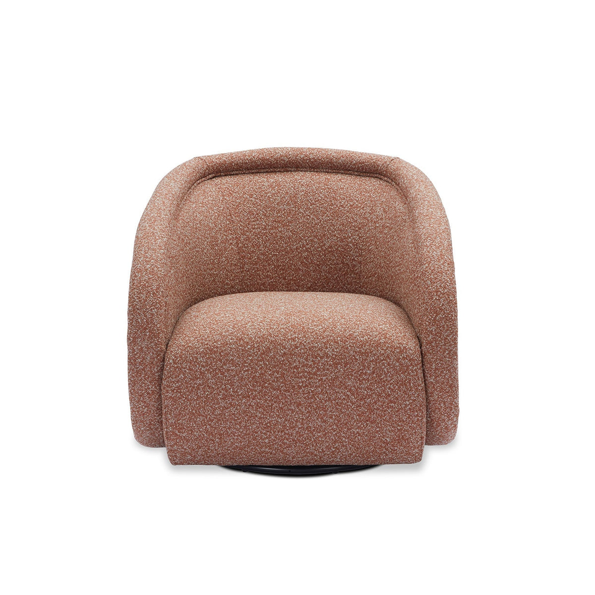 Alice Swivel Occasional Chair - Capella Clay | Matt Black Metal