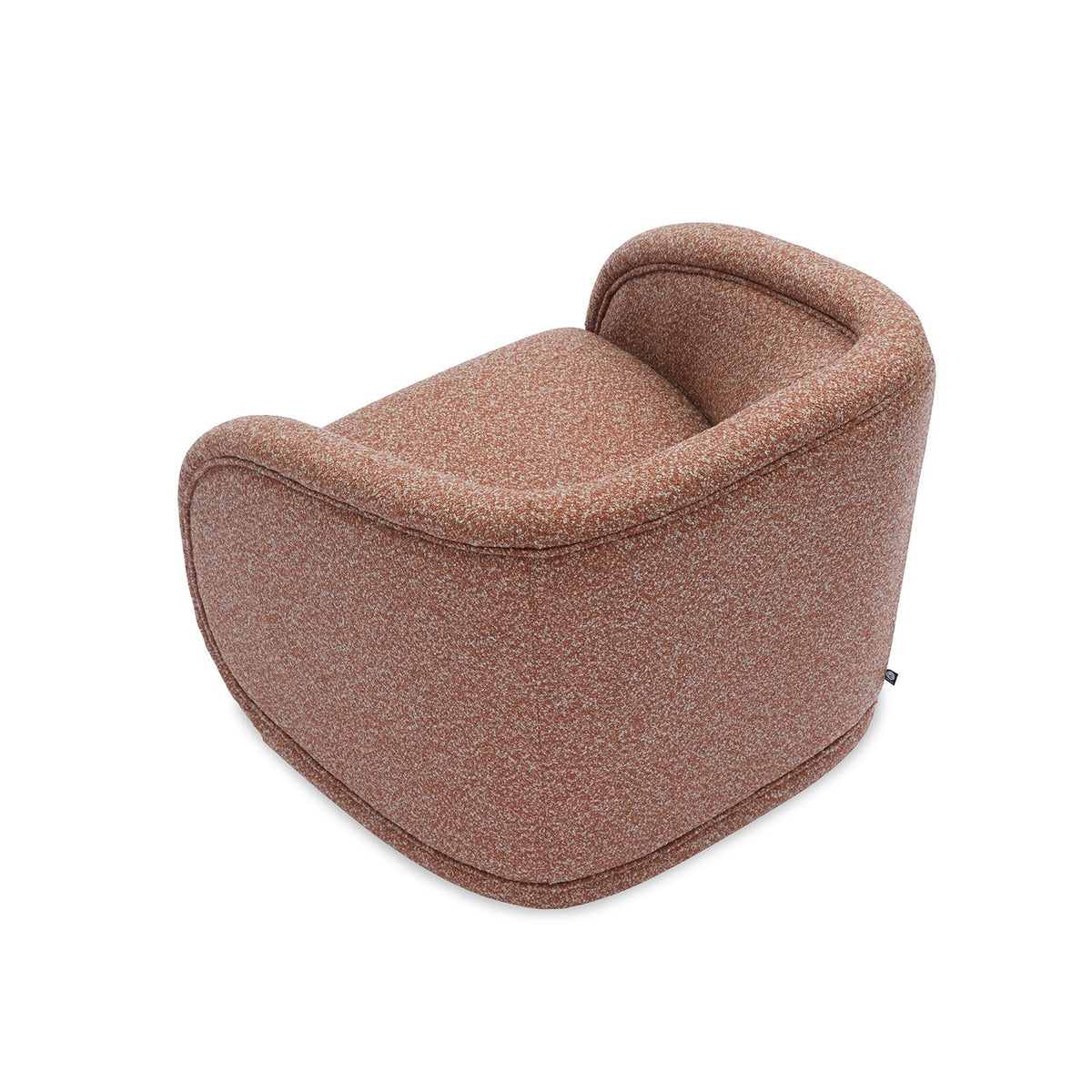 Alice Swivel Occasional Chair - Capella Clay | Matt Black Metal