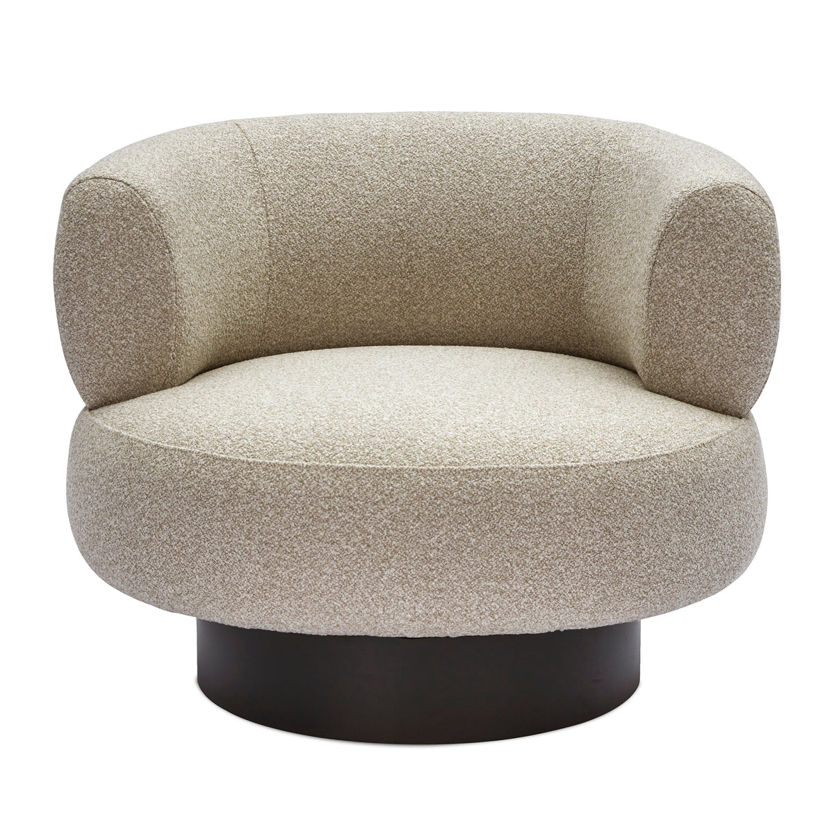 Redeo Swivel Occasional Chair - Capella Sand | Matt Black Metal