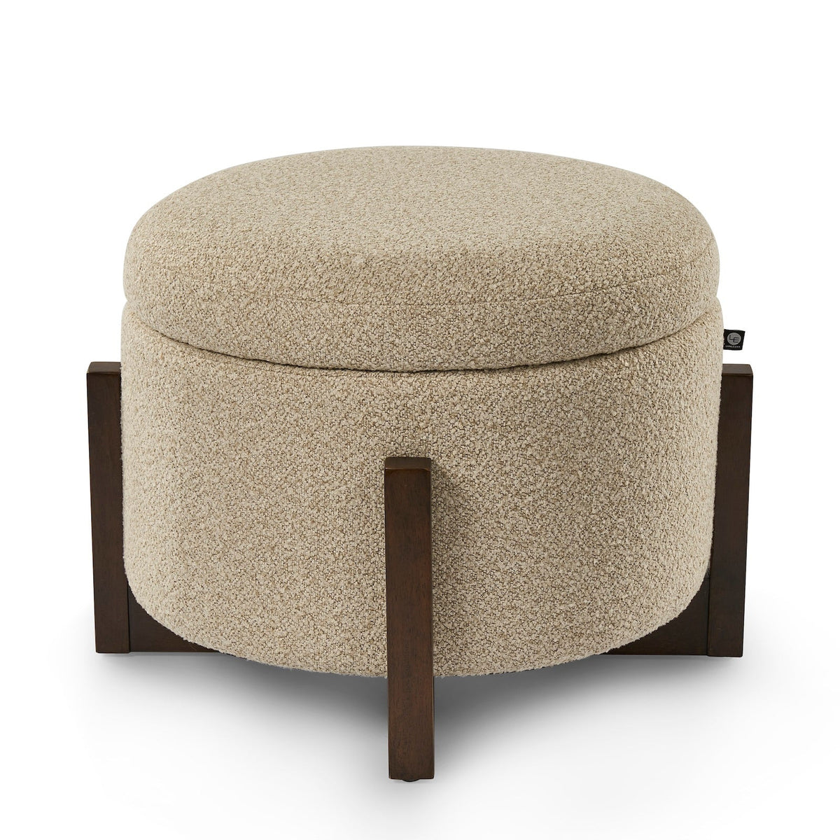 Asti Ottoman - Capella Sand/Ash Wood