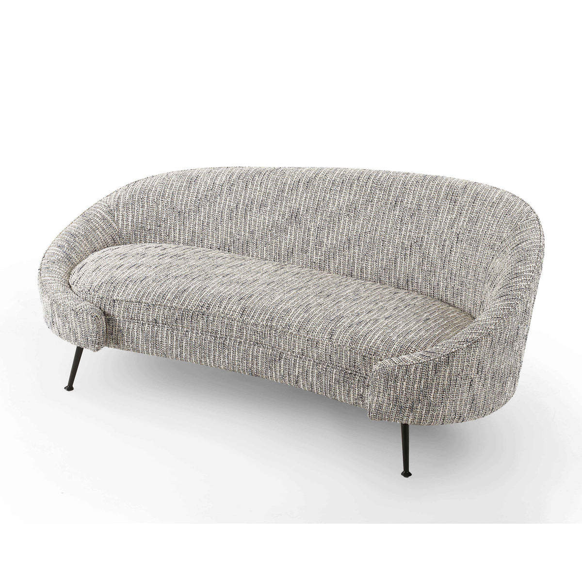 Aspen Sofa - Sherpa Grey/Matt Black