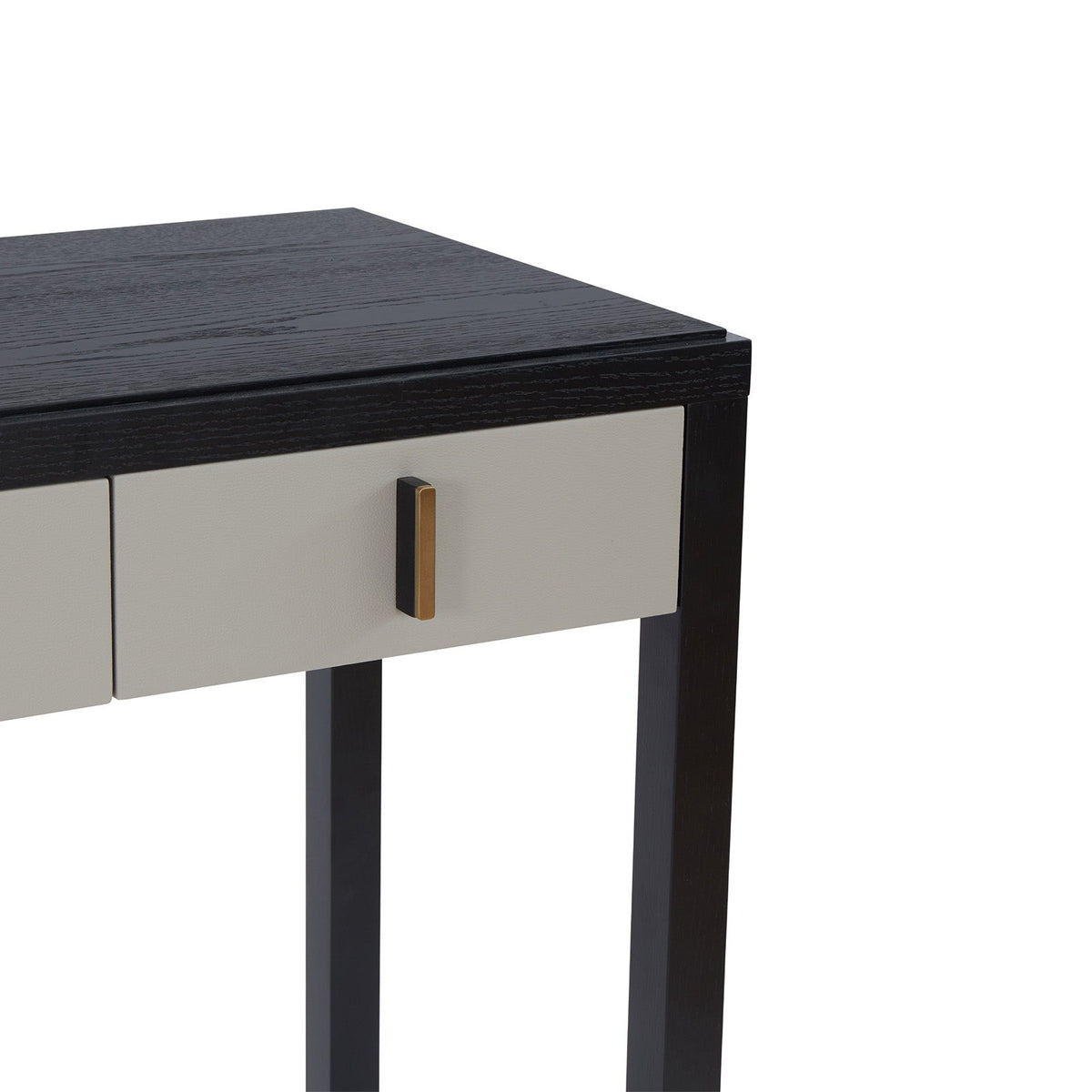 Garda Dressing Table - Wenge and Taupe Faux Leather
