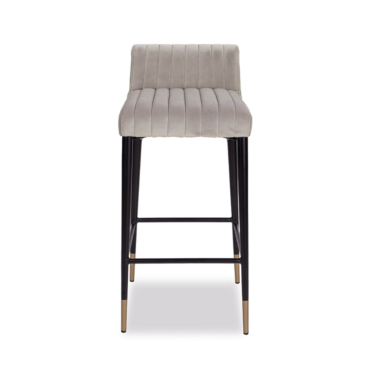Coltrane Bar Stool -  Megan Light Grey Velvet