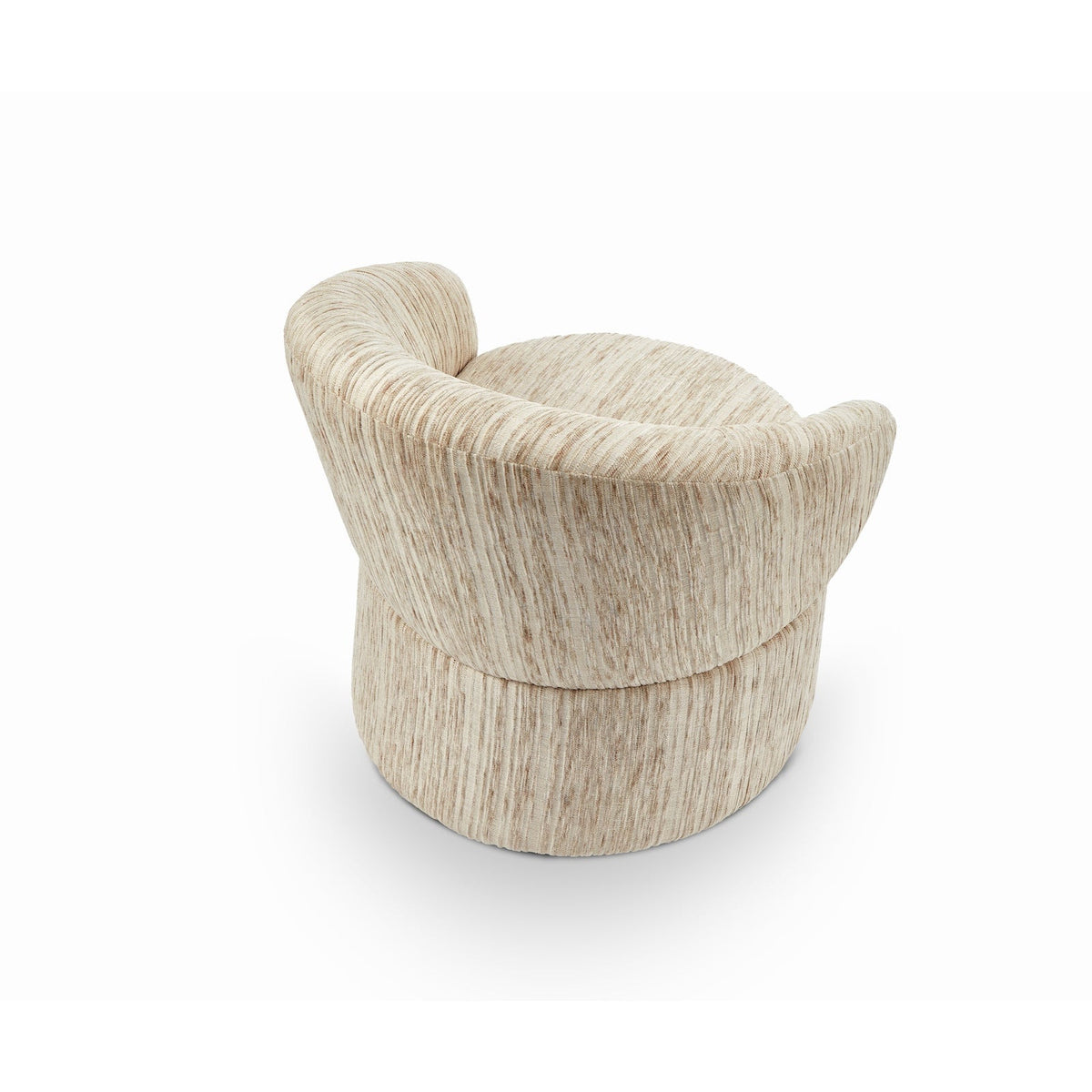 Aurelle Swivel Occasional Chair - Windsor Beige & Matt Black