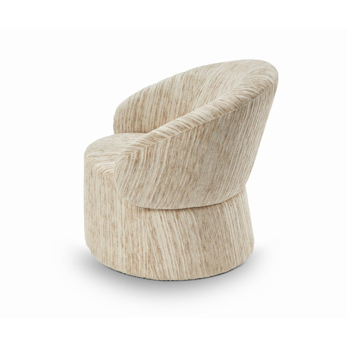 Aurelle Swivel Occasional Chair - Windsor Beige & Matt Black