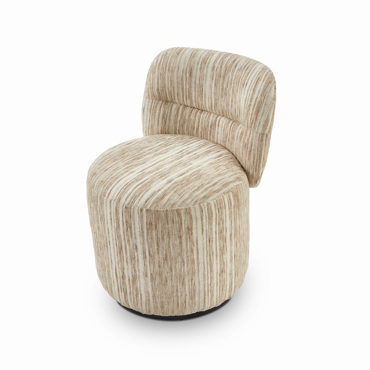 Aura Swivel Occasional Chair - Windsor Beige & Matt Black