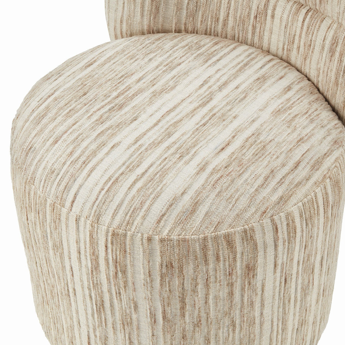 Aura Swivel Occasional Chair - Windsor Beige & Matt Black
