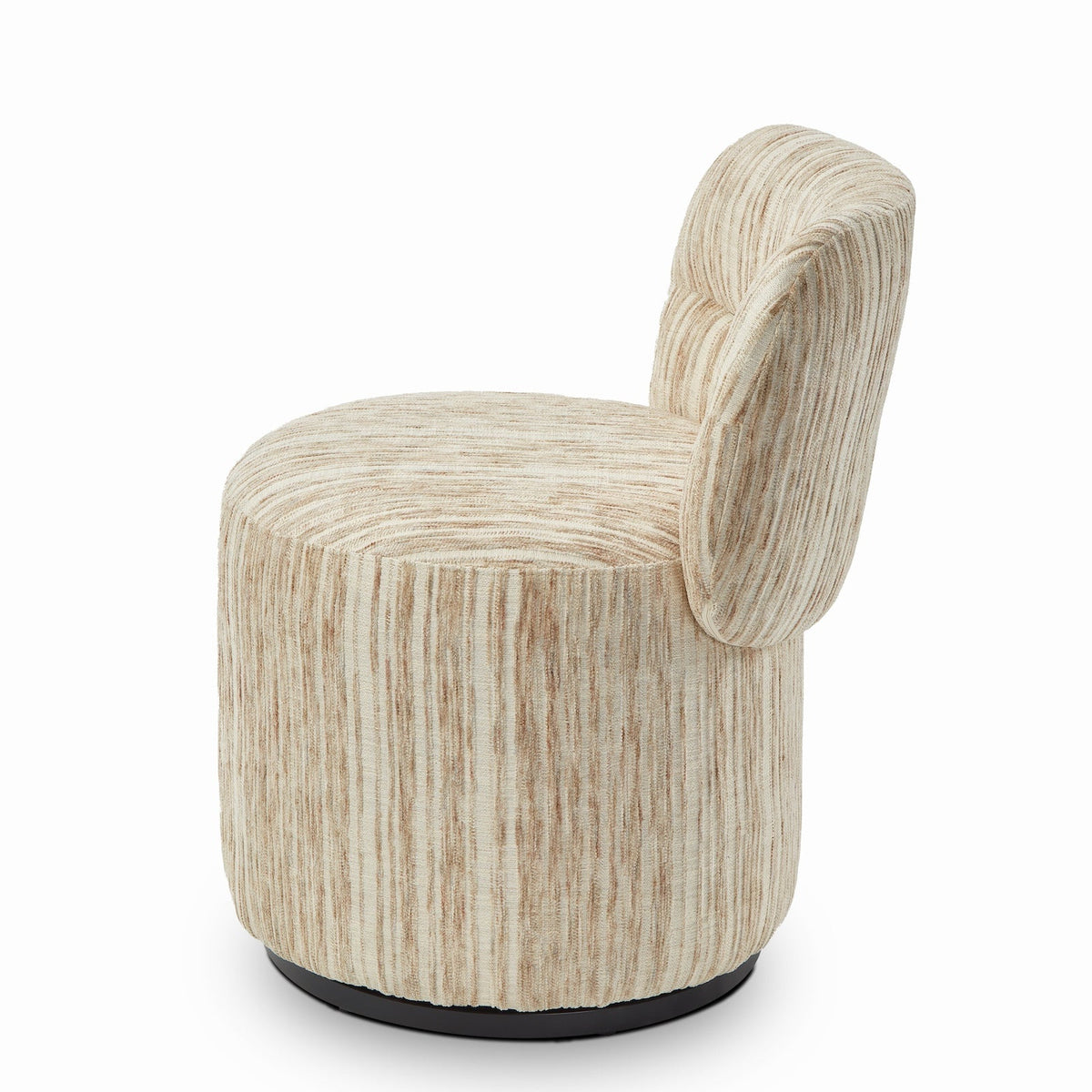 Aura Swivel Occasional Chair - Windsor Beige & Matt Black