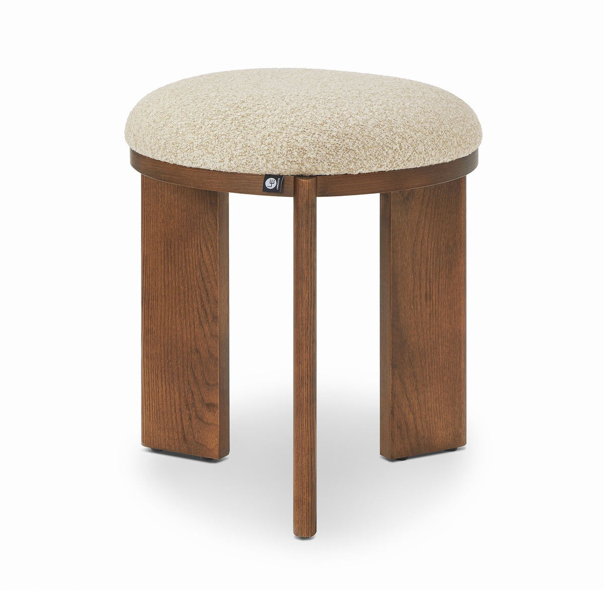 Lia Foot Stool - Capella Sand & Brushed Brown