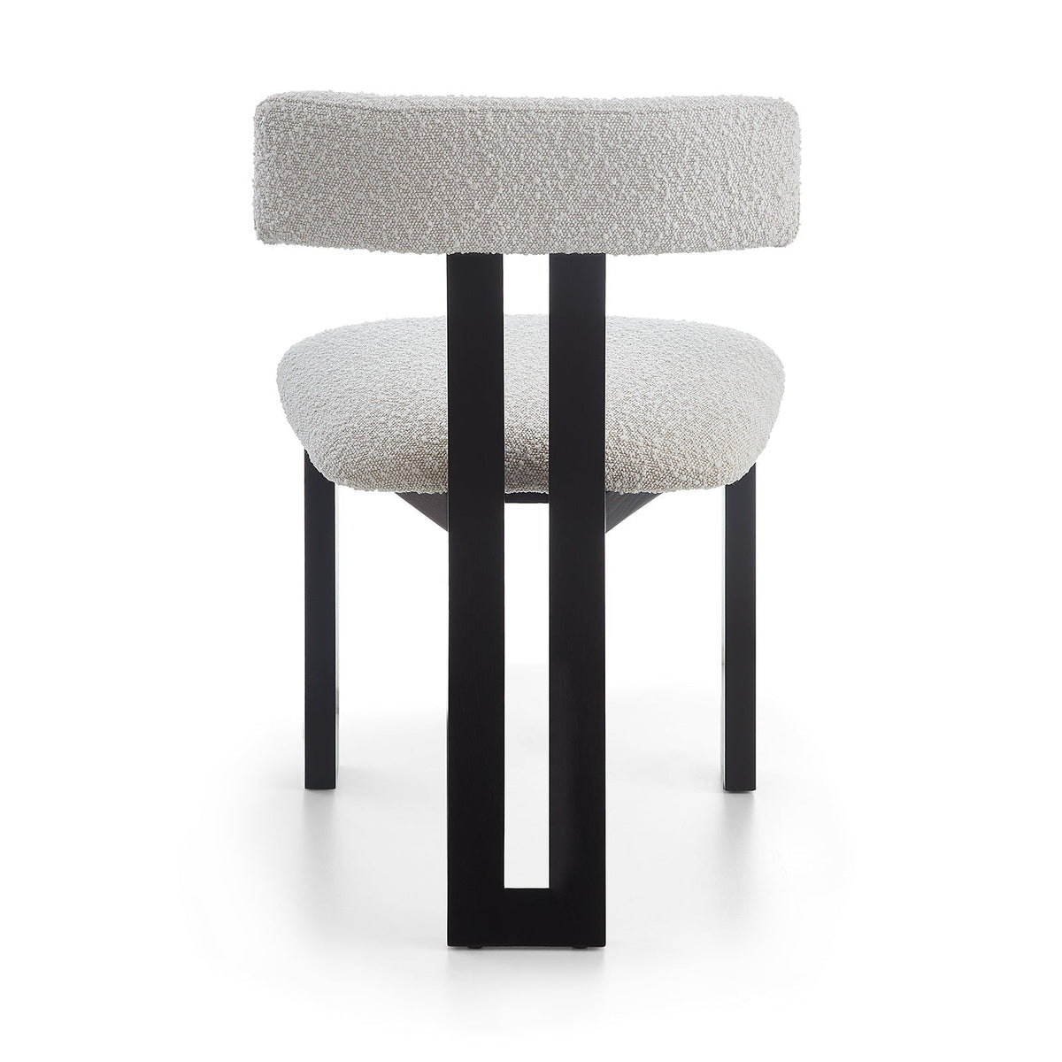 Tauron Dining Chair - Boucle Sand/Matt Black