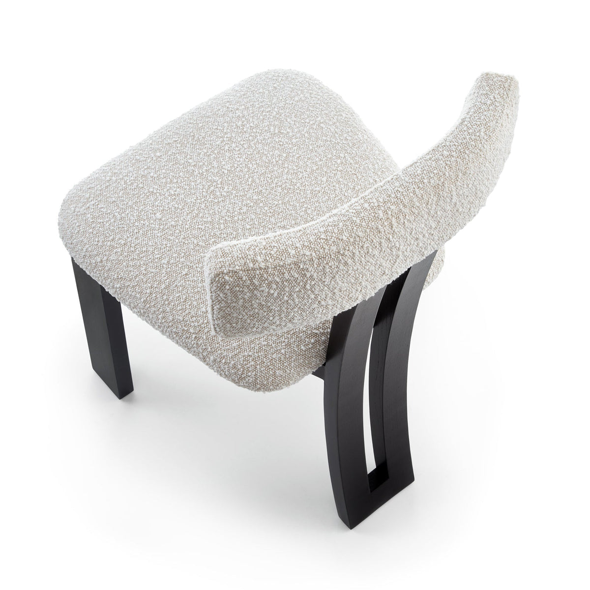 Tauron Dining Chair - Boucle Sand/Matt Black