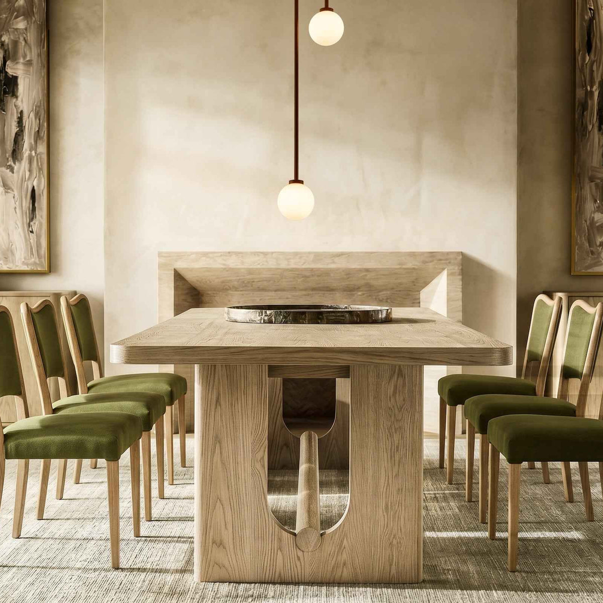 Adelaide Dining Chair - Kaster II Olive & Brushed Natural Wood