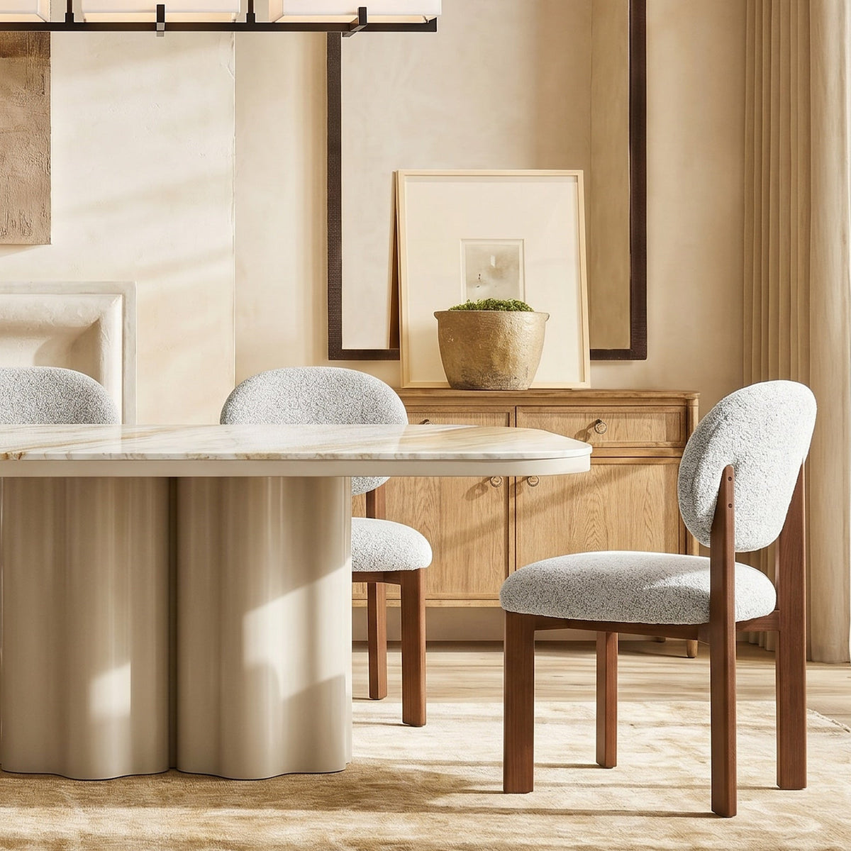 Orbit Dining Chair - Ripley Grav & Brushed Brown