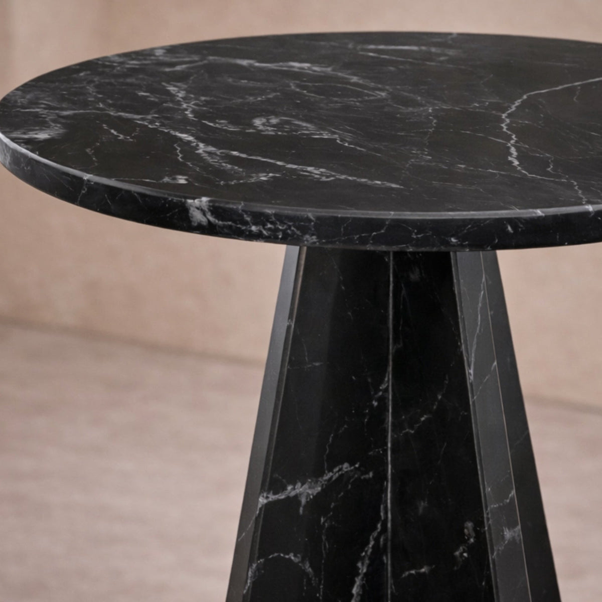 Rodes Side Table - Black Fantasy Marble