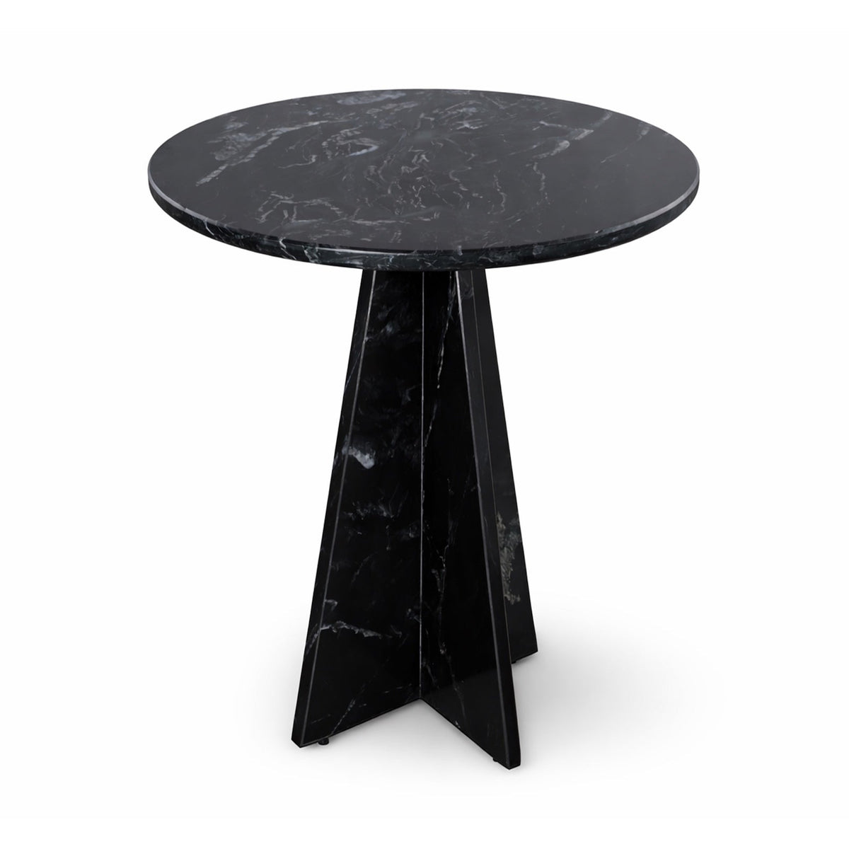 Rodes Side Table - Black Fantasy Marble