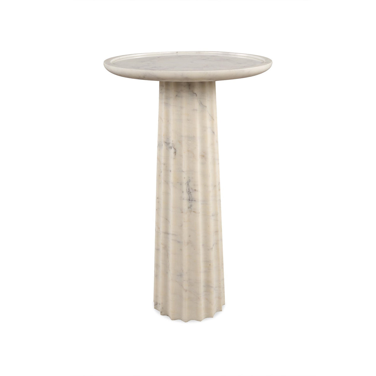 Romano Side Table - White Marble