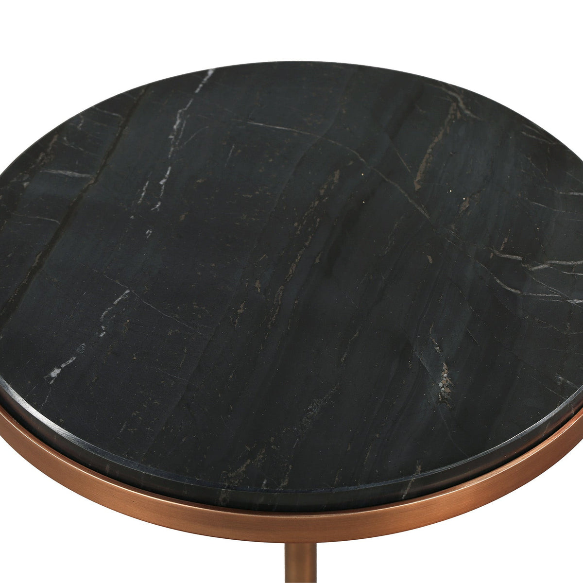 Notto Side Table (set of 2) - Black Marble Bronze