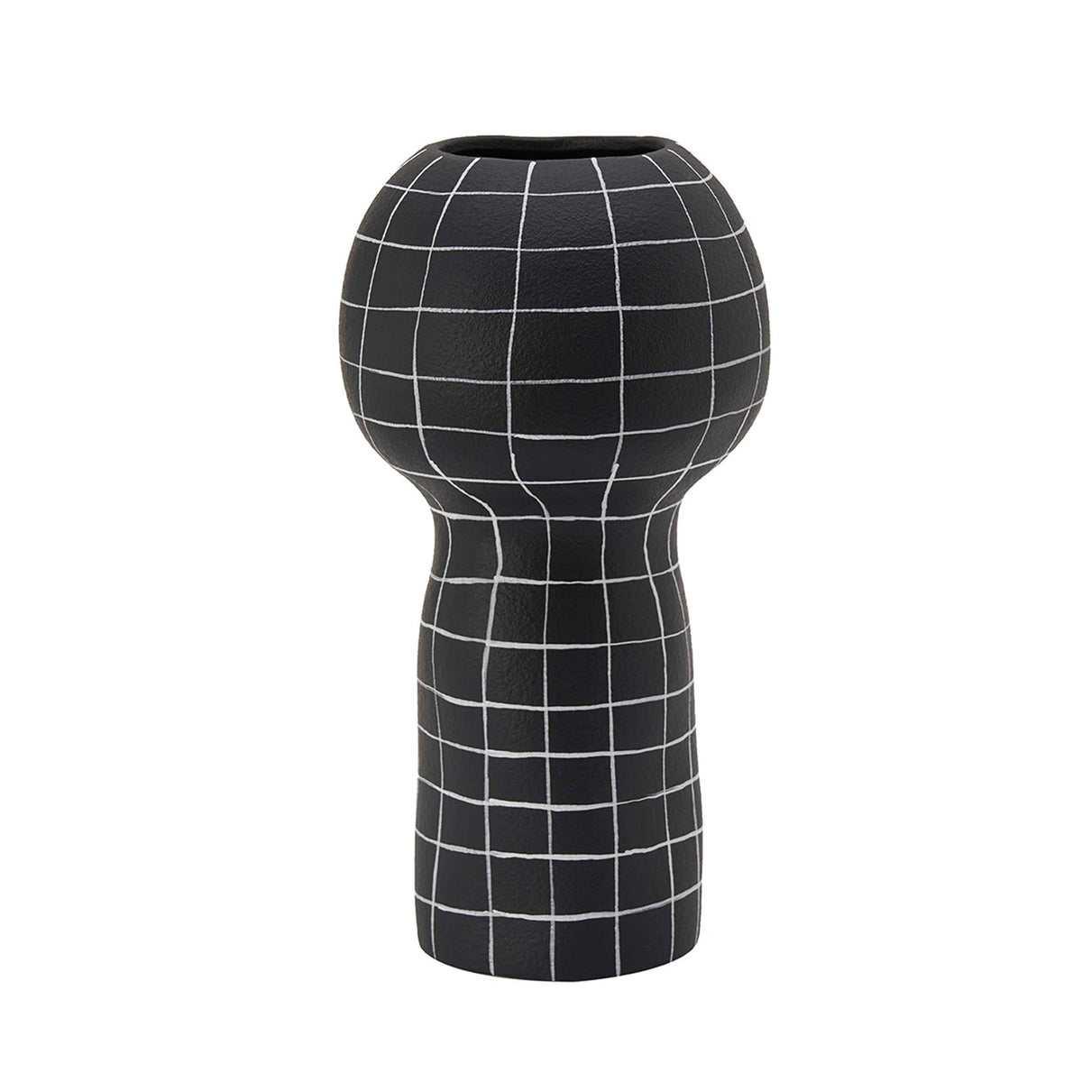 Lynton Large Vase - Black and White Ceramic