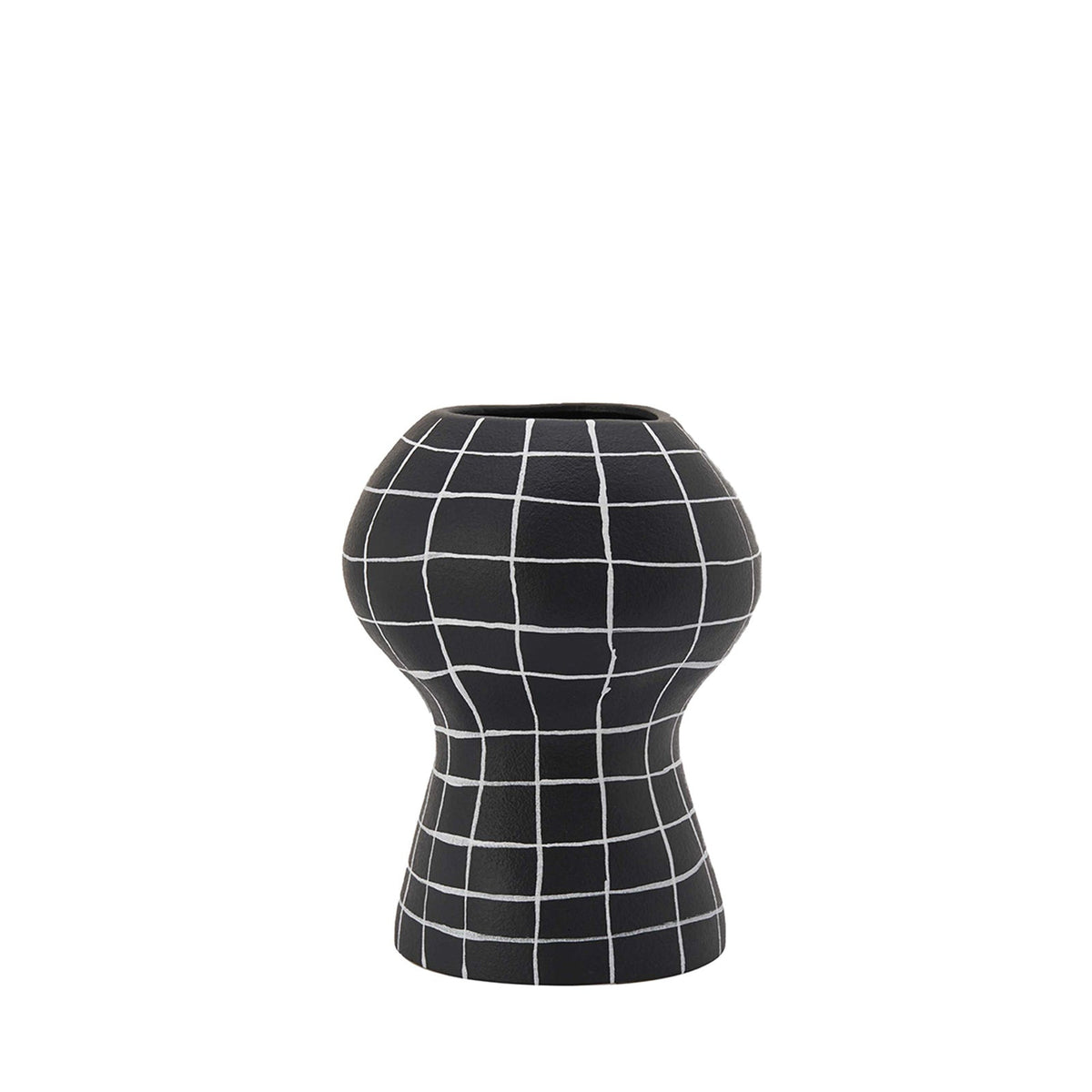 Lynton Small Vase - Black and White Ceramic