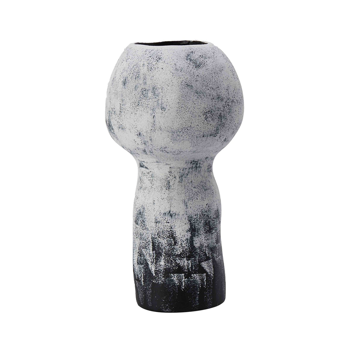 Lynton I Vase Large - Black and White Gradient
