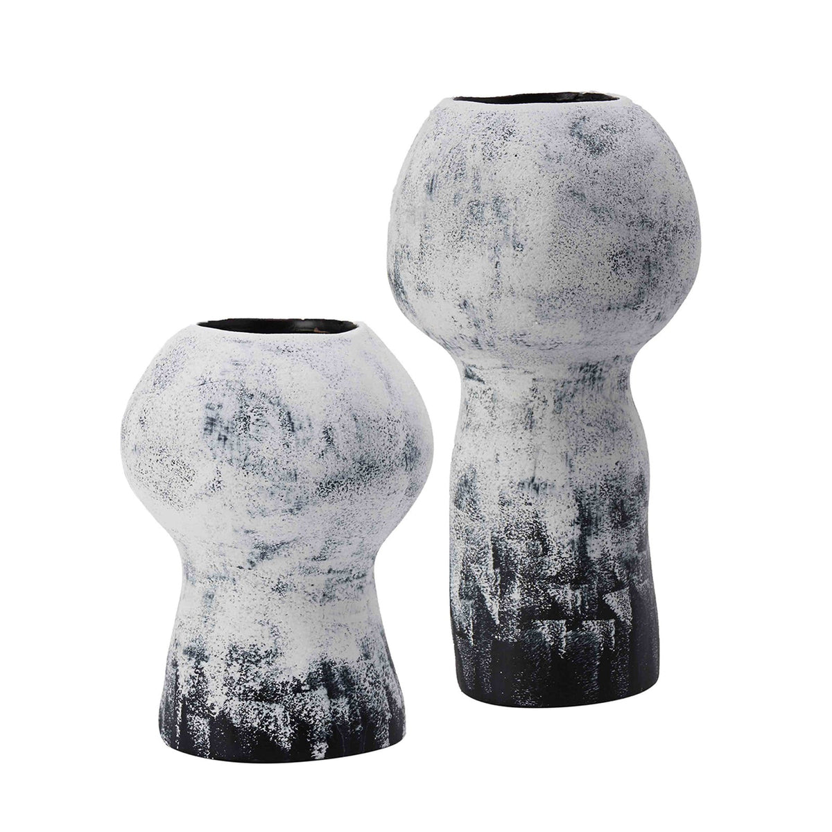 Lynton I Vase Small - Black and White Gradient