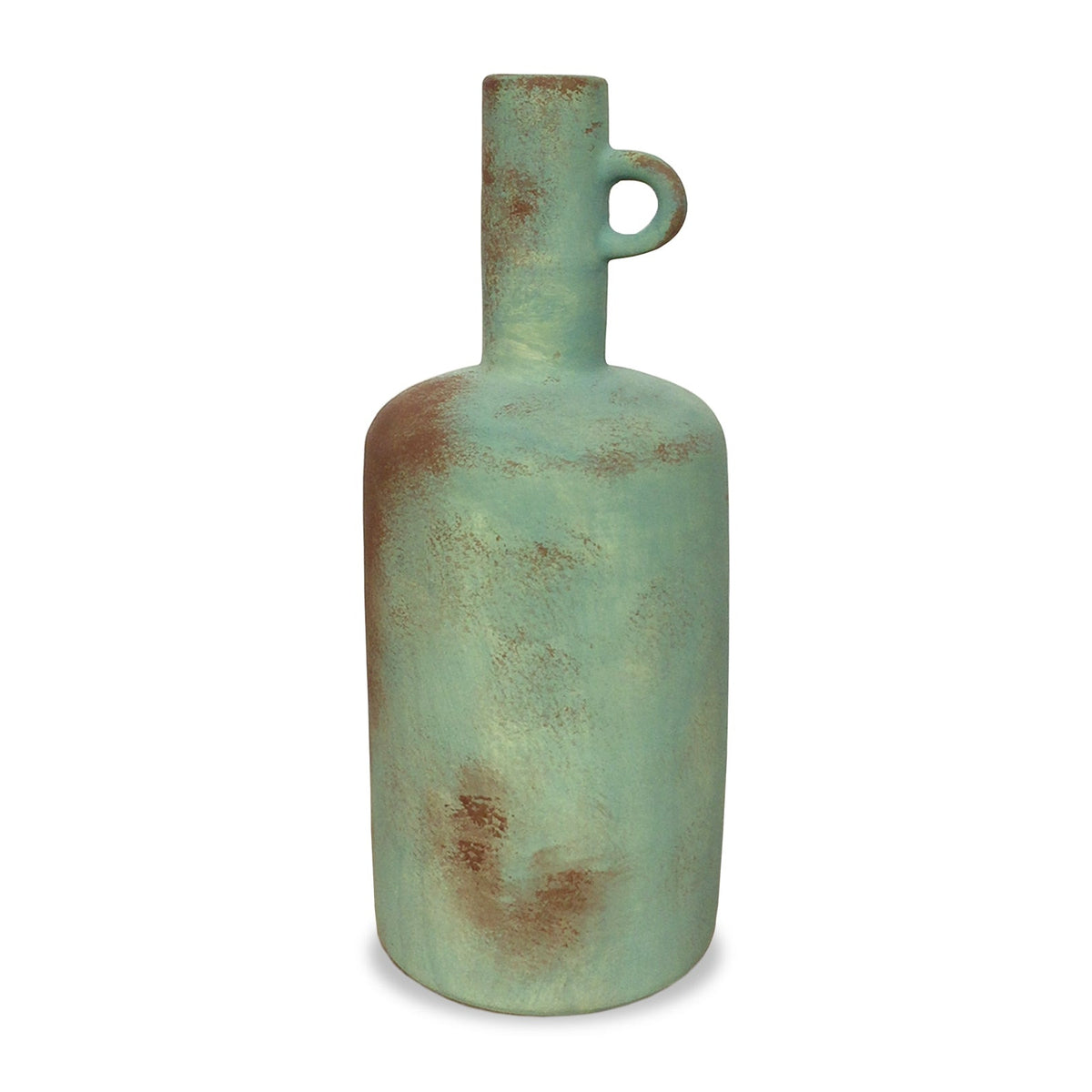 Russet Ceramic Vase - Turquoise/Brown
