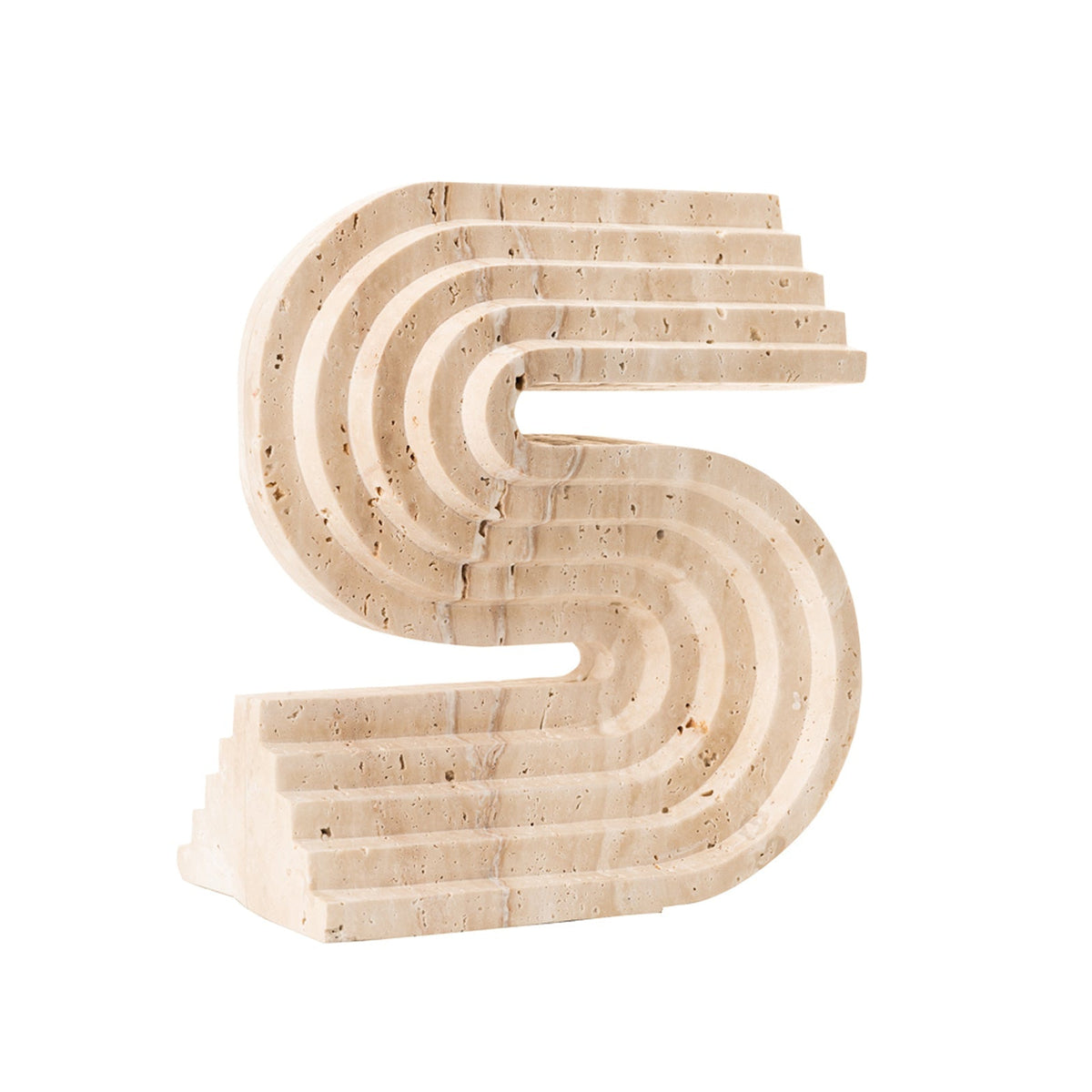 Scotti Travertine Sculpture - Beige