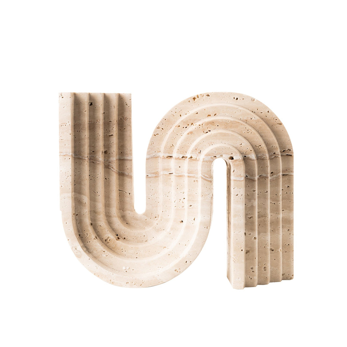 Scotti Travertine Sculpture - Beige