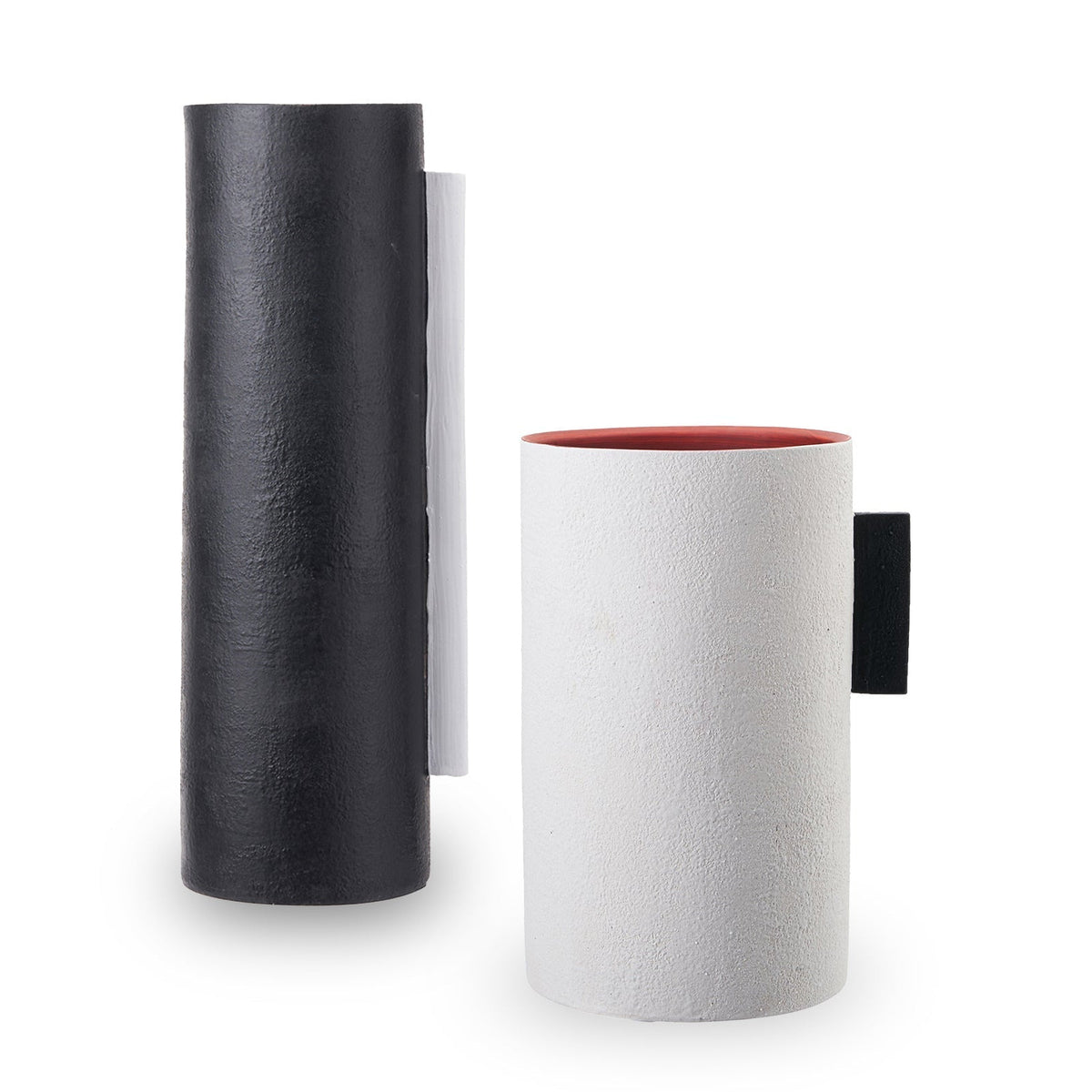 Santi II Ceramic Vase - White and Red