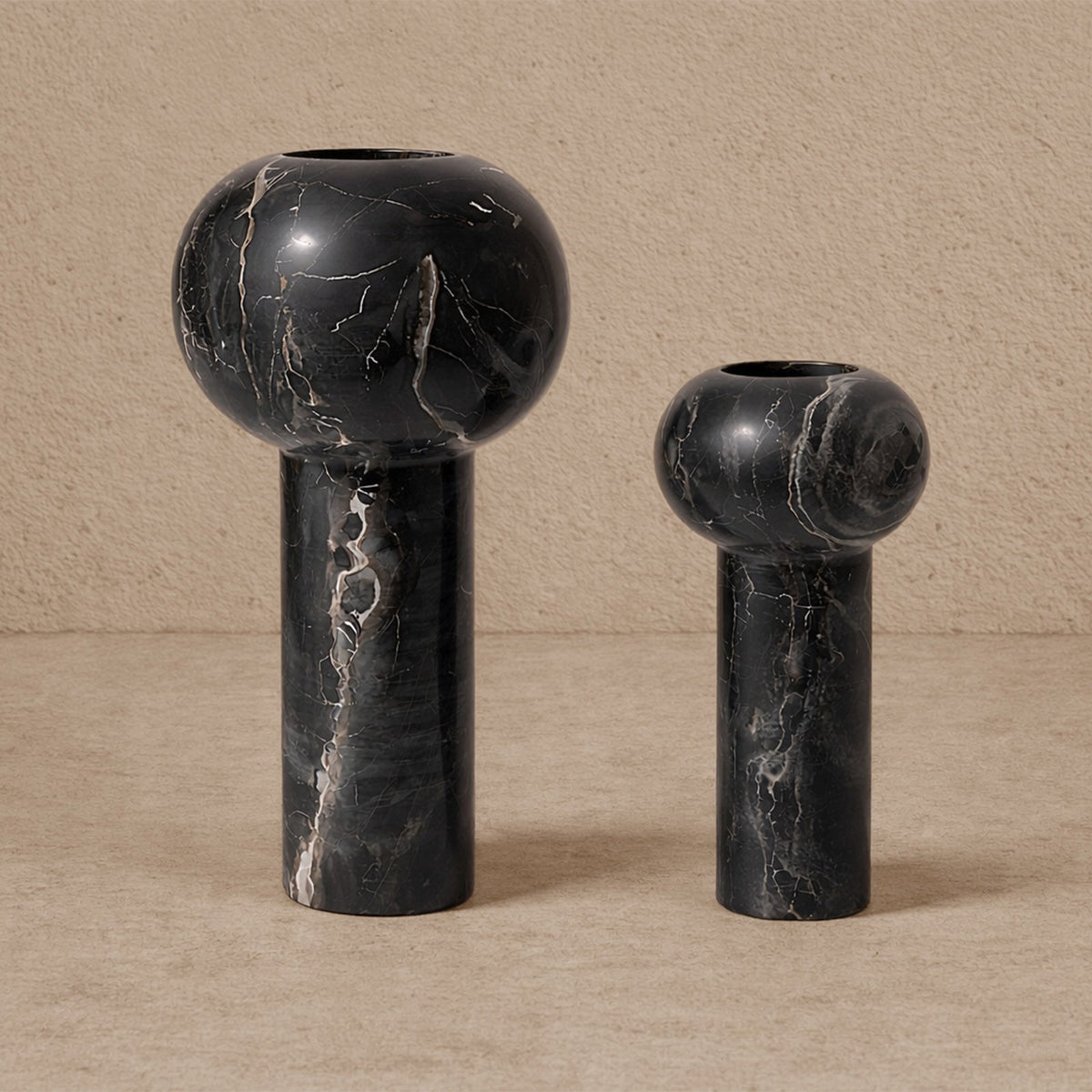 Isadora Small Vase - Black Marble