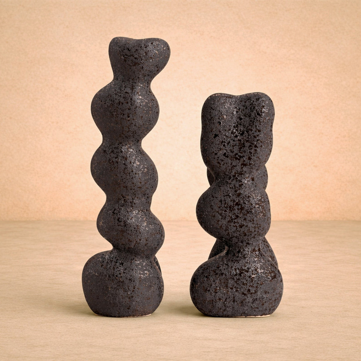 Ravena Large Sculpture - Charcoal Ceramic