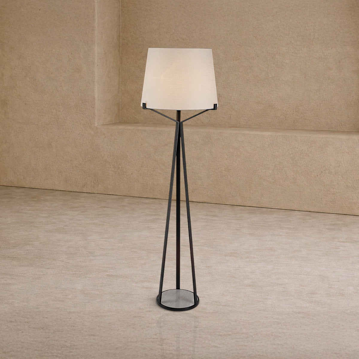 Luca Floor Lamp - White Marble Base