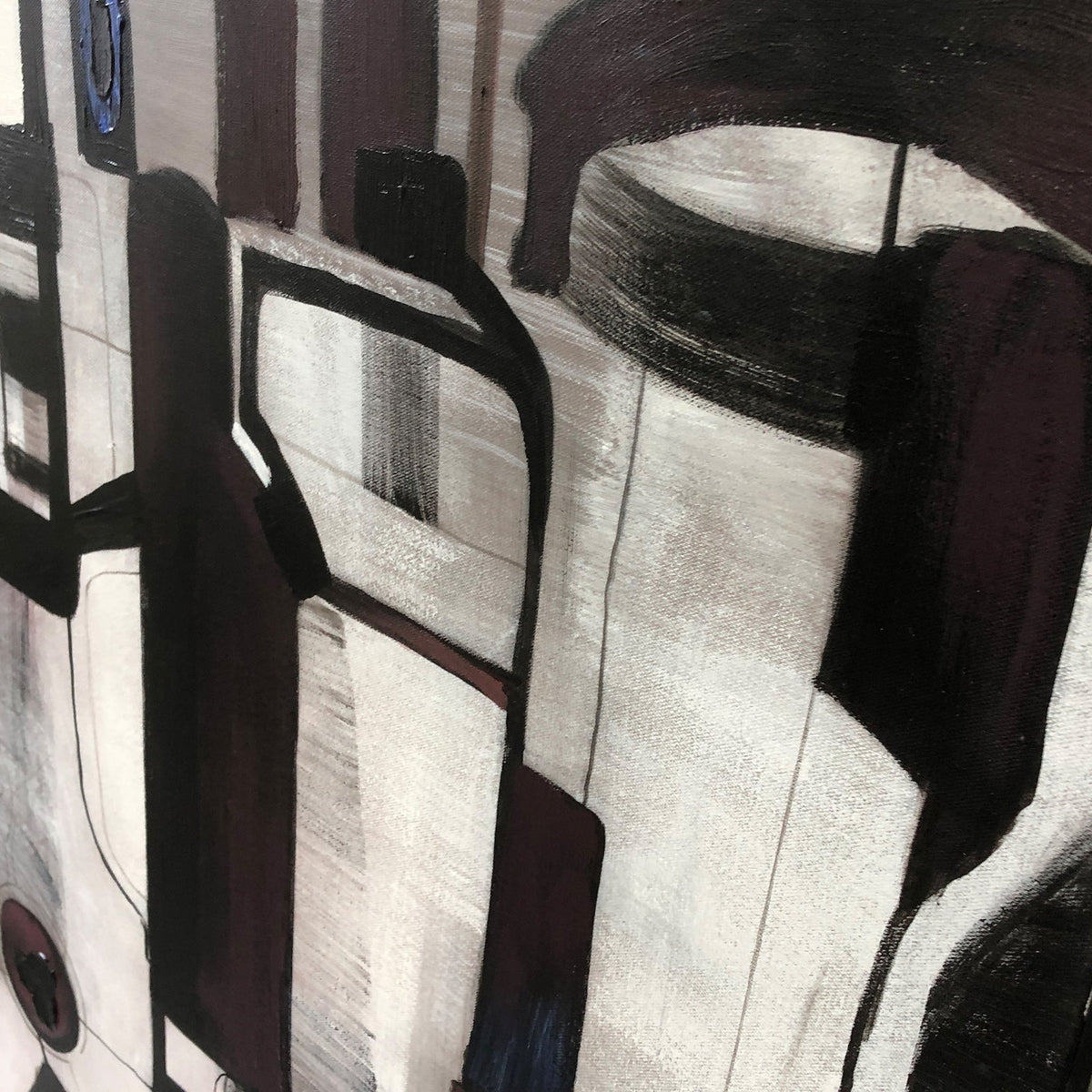 Axiom Oil Painting - Hand Painted/Black Wood Frame