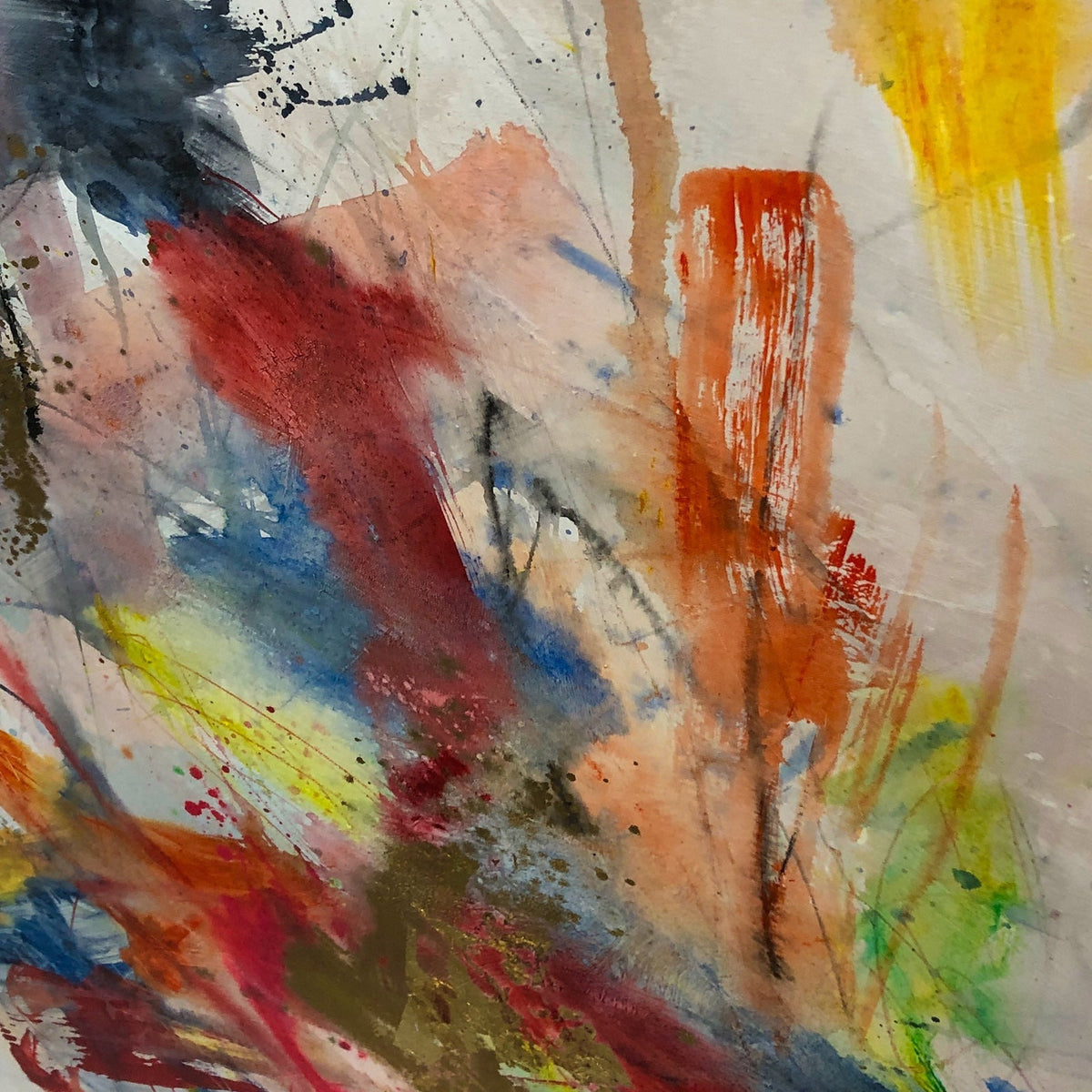 Rhapsody Oil Painting - Hand Painted/White Wood Frame