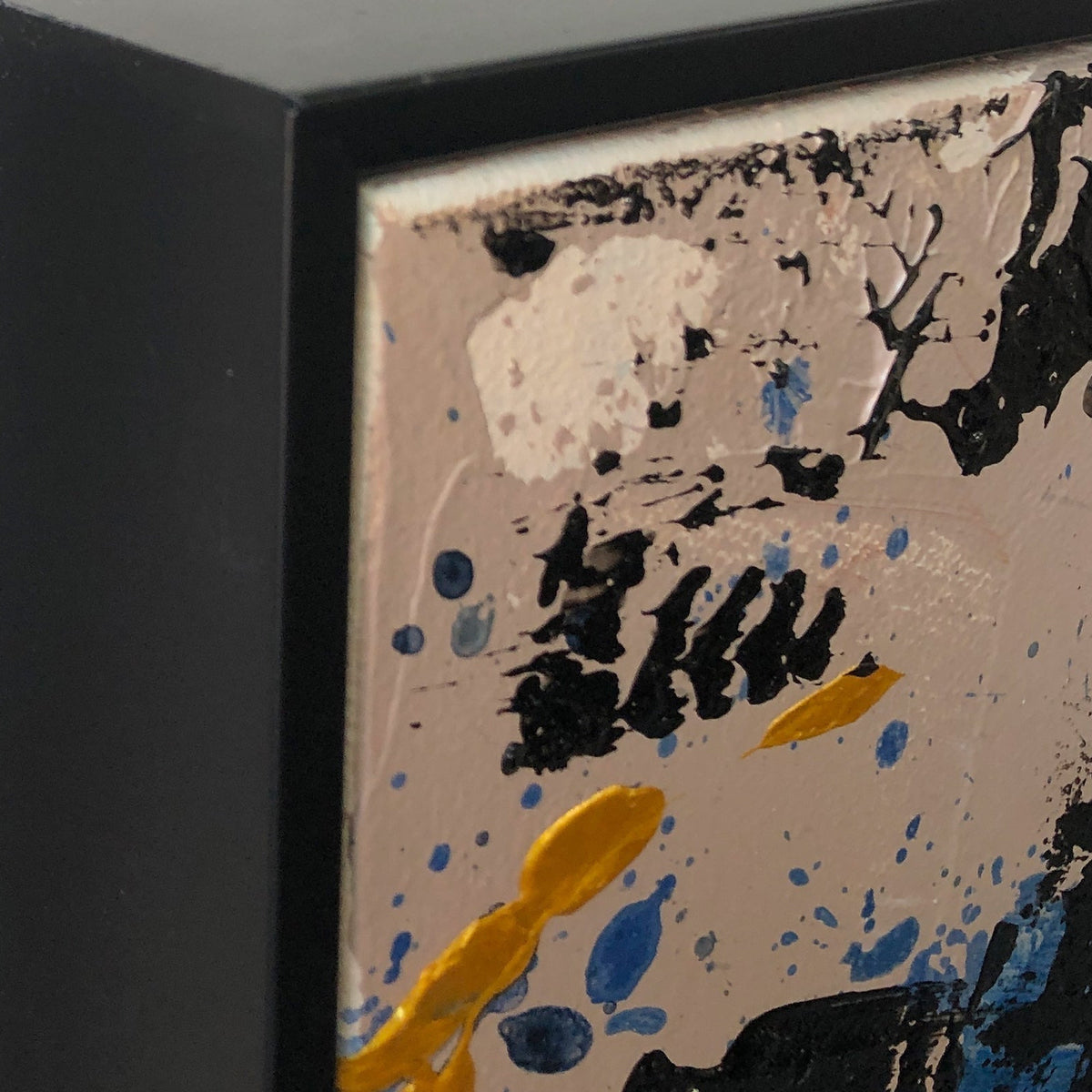 Vortex Oil Painting - Hand Painted/Black Wood Frame