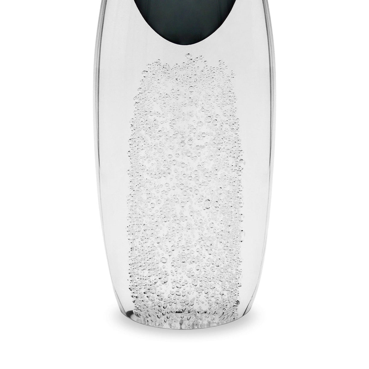 Ellis Large Crystal Vase - Grey Glass