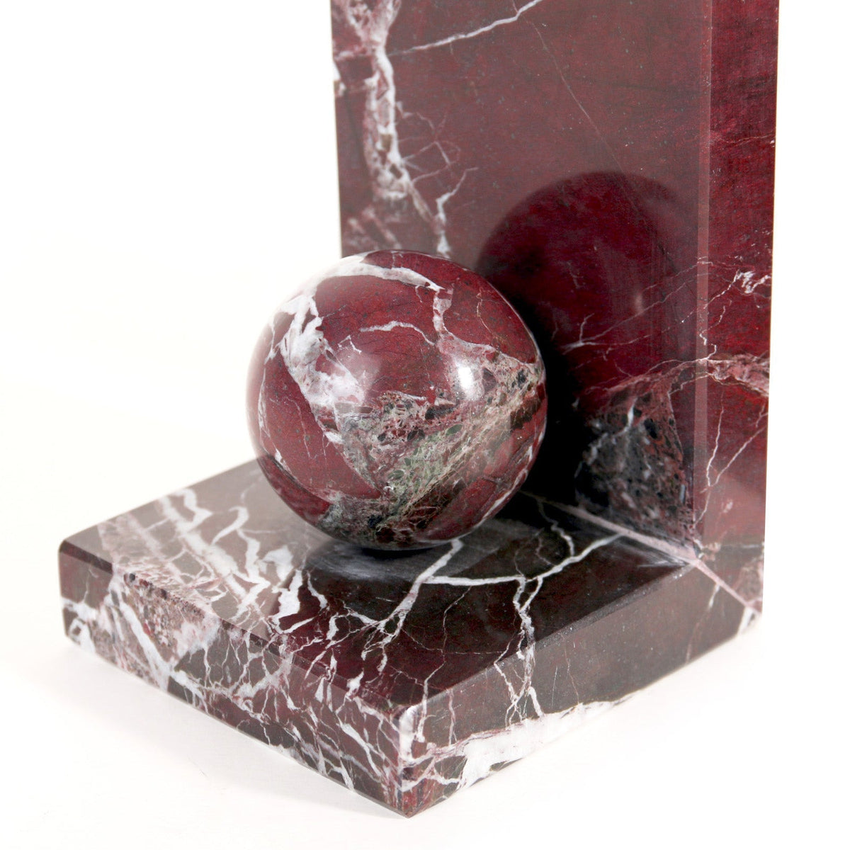 Ebury Bookends - Rojo Levante Marble