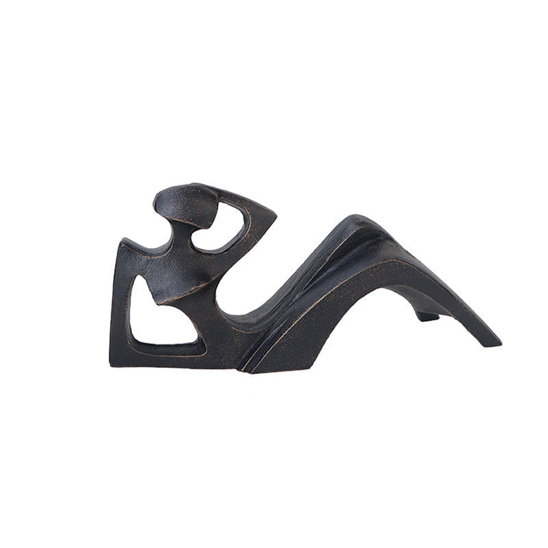 Lady Gaia Black Figurine Sculpture - Black Ceramic