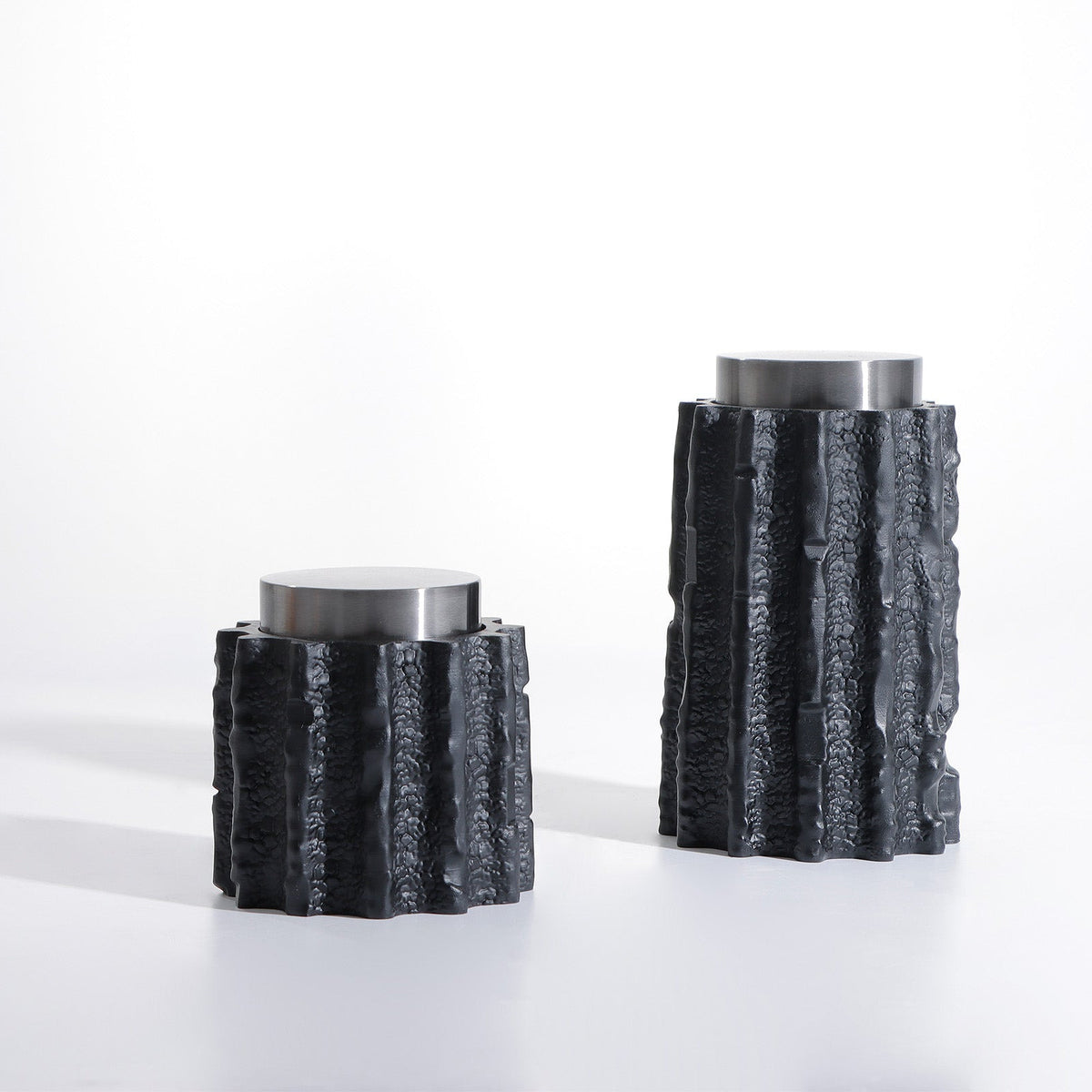 Meteorite Jar Large - Black Resin