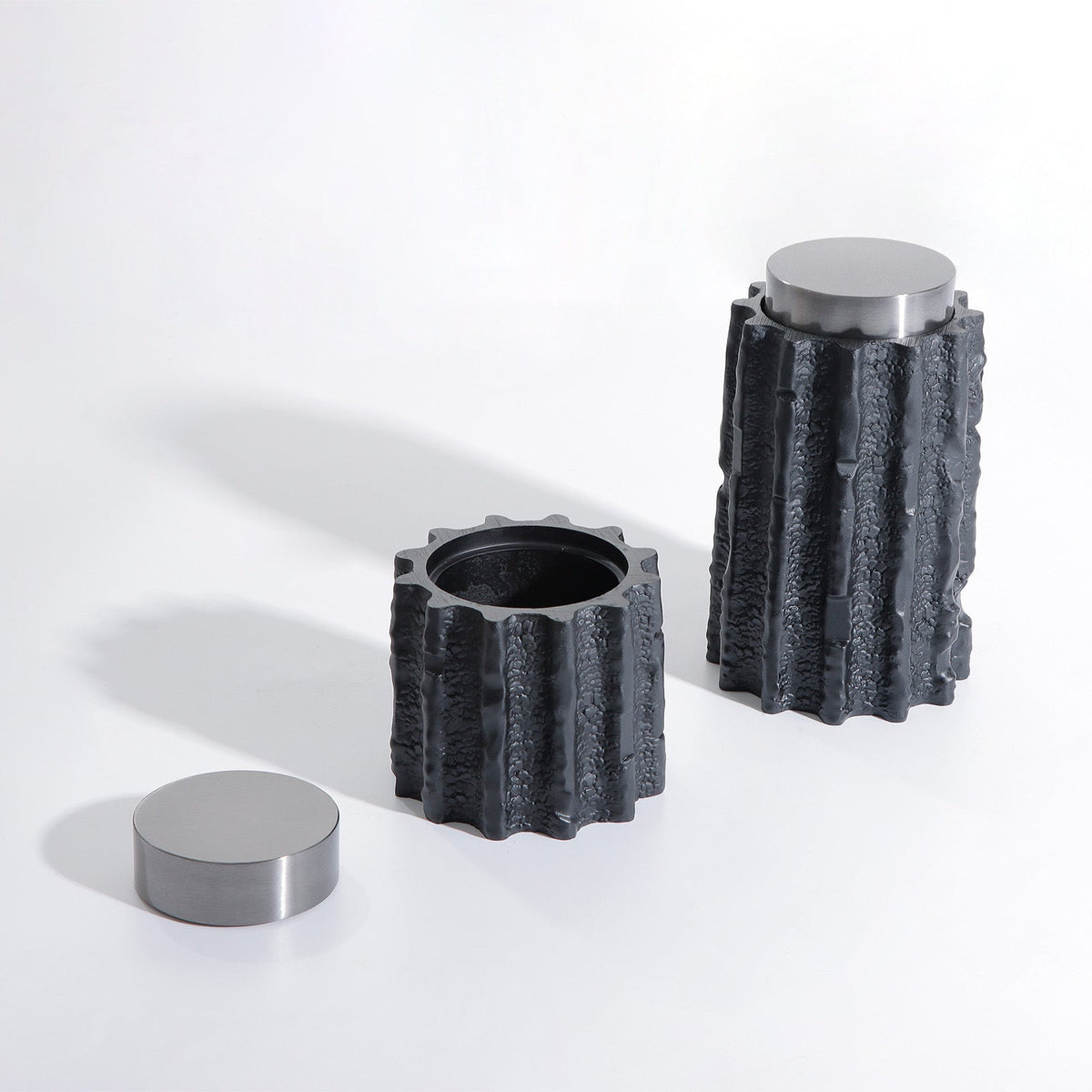 Meteorite Jar Large - Black Resin