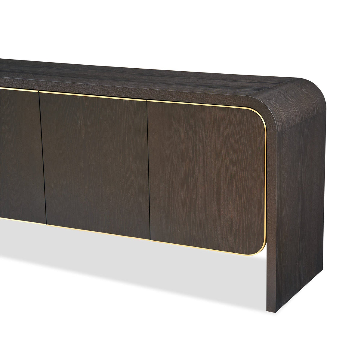 Walter Sideboard - Dark Grey Oak & Brass