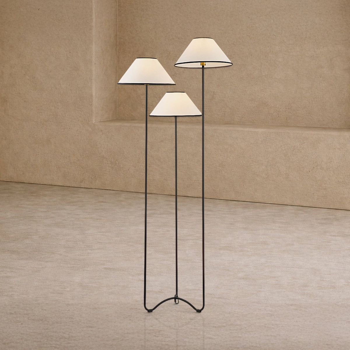 Langless Floor Lamp - Matt Black Metal