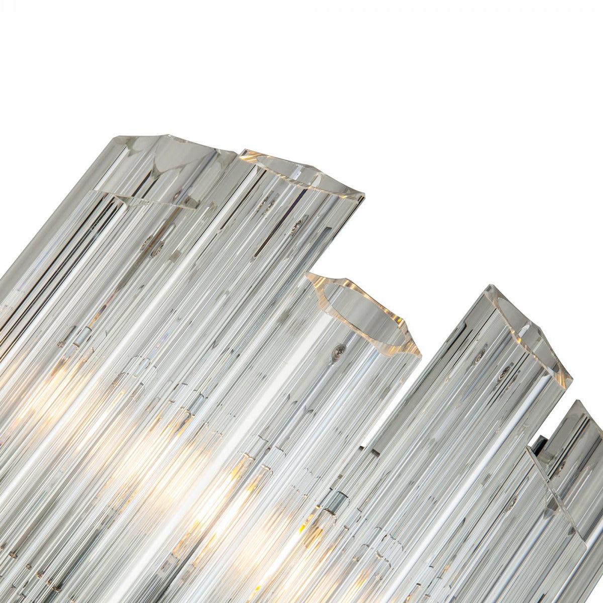 Quartz Wall Light - Crystal Glass, Polished Nickel