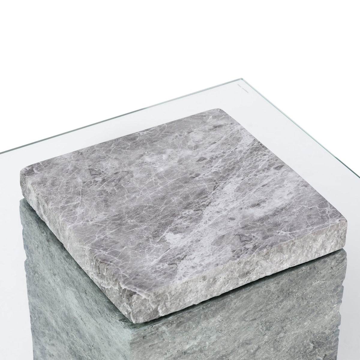 Rock Side Table - Grey Faux Marble