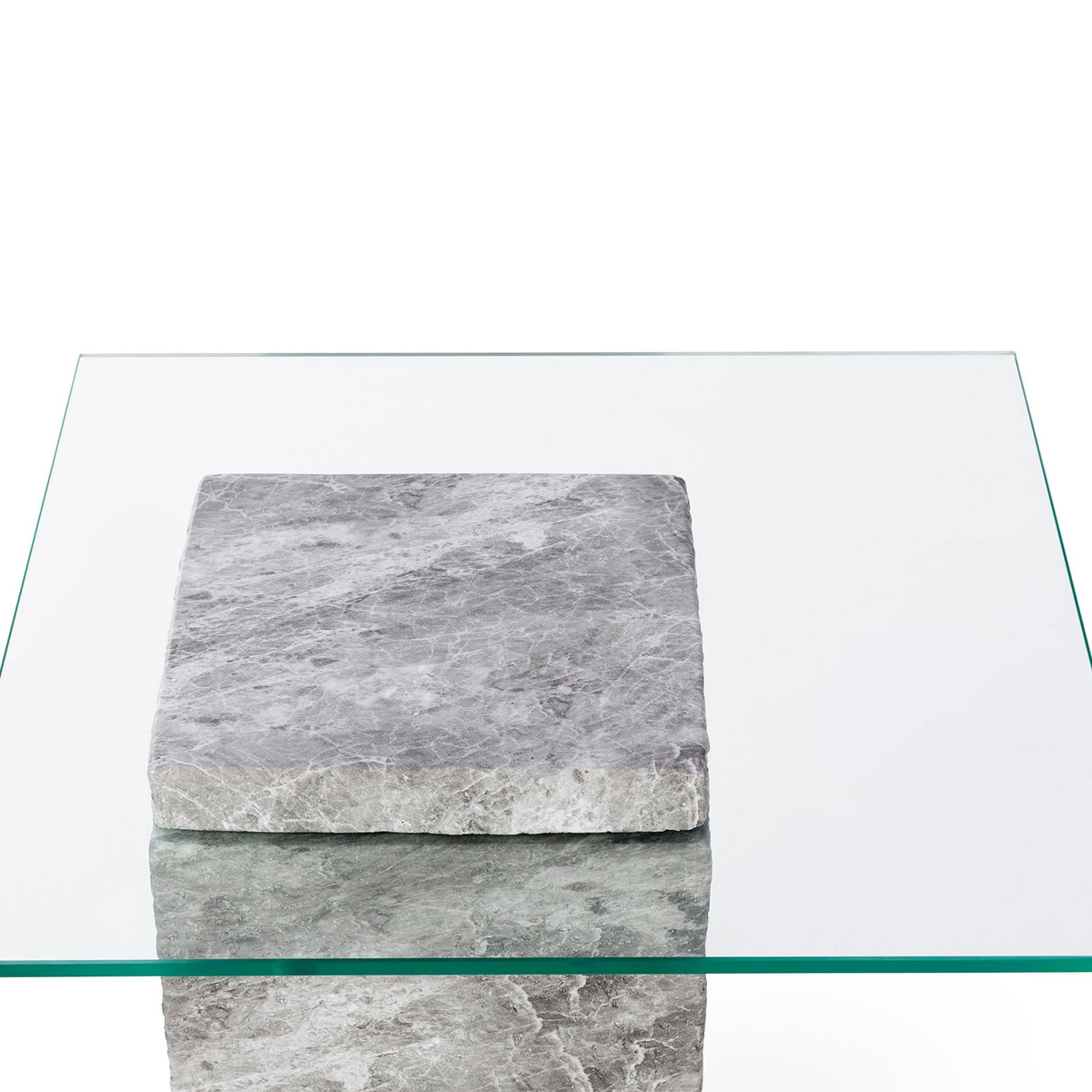 Rock Side Table - Grey Faux Marble