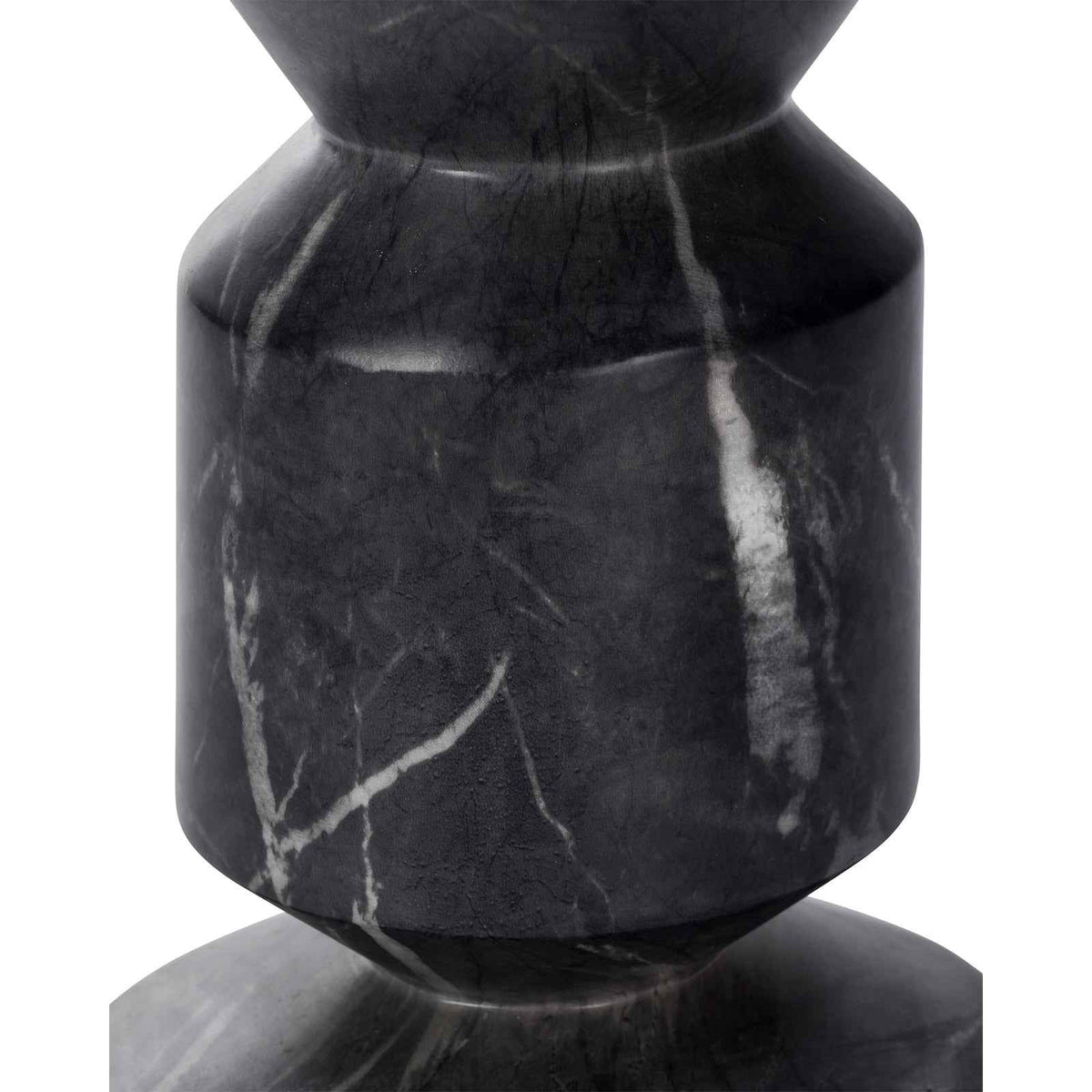 Argos Side Table - Black Marquina Faux Marble
