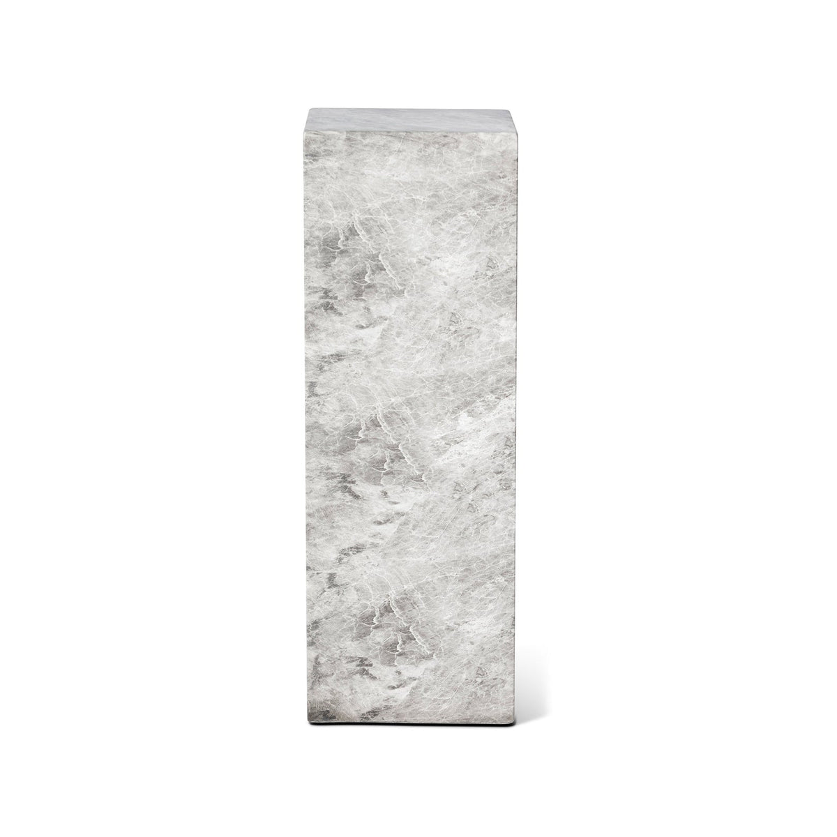 Long Pedestal - Grey Faux Marble