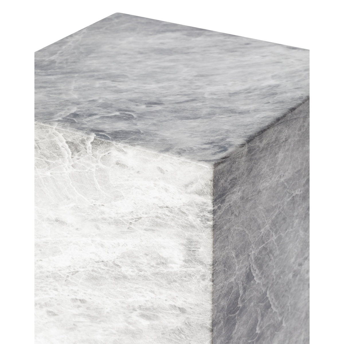 Long Pedestal - Grey Faux Marble